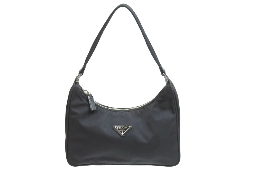 Prada Handbag Hobo triangle black